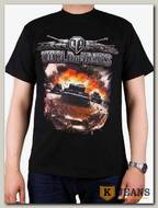 Футболка мужская принт "World of Tanks" черный