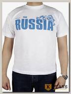 Футболка мужская принт "Team Russia.." белый